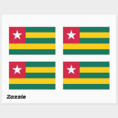 Togo/Togolese vlag Rechthoekige Sticker (Vel)