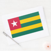 Togo/Togolese vlag Rechthoekige Sticker (Envelop)