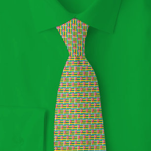 Togo Vlag Baksteenpatroon Stropdas