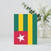 Togo vlag briefkaart (Staand voorkant)