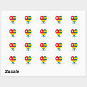 Togo Vlag Hart Ronde Sticker (Vel)