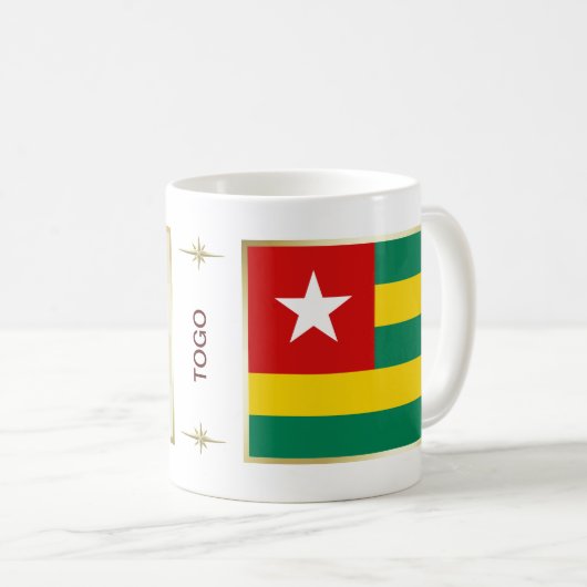 Togo Vlag + Landkaart Mok (Voorkant rechts)