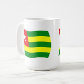 Togo Vlag Mokka Koffiemok (Voorkant links)