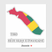 Togo Vlaggenkaart Sticker (Vel)