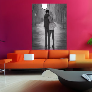 Toi et moi   AI Art Poster