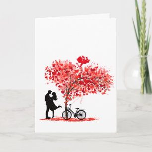 Toi et Moi, et Cupidon Carte Pliée Personnalisée