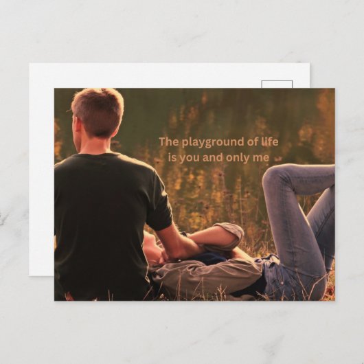 Toi et moi seule carte postale (Devant / Derrière)