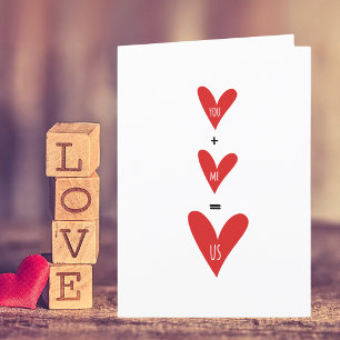 Toi Plus Moi Carte de la Saint-Valentin ou pour To