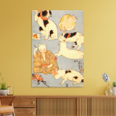 Toile た と え の 内(下), Chats japonais (3), Kuniyoshi, Ukiyo (Insitu(Salon))