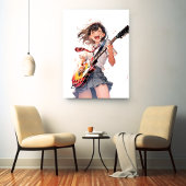 Toile アートパネル Art Panel｜ギターJK02 寿司娘 GenerativeAI