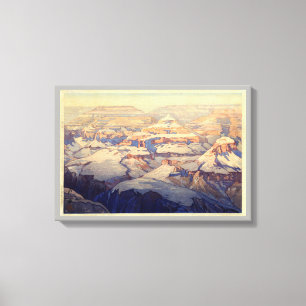 Toile グ ン ド キ ャ ・ ニ, Grand Canyon, Yoshida, Woodcut