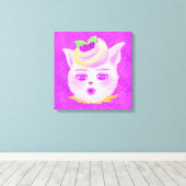 TOILE スイーツが好きな紫色の猫 (Insitu (Plancher de Bois))