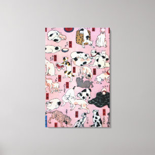 Toile 其 の ま ま 地 口 猫  de (), Chats de (3), Kuniyoshi, Uki