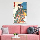 Toile 少 女 と 猫, 国 fille avec chat, Kuniyoshi, Ukiyo-e (Insitu(Salon))