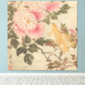 TOILE 日本画、美しい花鳥画 (Insitu (Plancher de Bois))