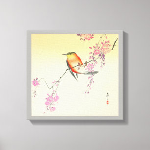 Toile 桜 に 鳥, 小 原 邨 fleurs d'oiseaux et de cerisiers, Oha