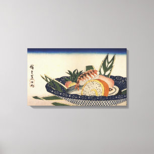 Toile 江 戸 前 寿 司, 重 Sushi Bowl, Hiroshige, Ukiyo-e