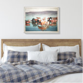 Toile 沼 崎 牧 の 昼, Vaches, Hiroshi Yoshida, Bois (Insitu(Chambre))