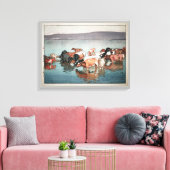 Toile 沼 崎 牧 の 昼, Vaches, Hiroshi Yoshida, Bois (Insitu(Salon))