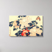 Toile 牡 と 蝶, 北 Peonies et Papillon, Hokusai, Ukiyo-e, 丹 (Recto)