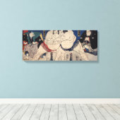 Toile 相 撲, 国 芳 Sumo Wrestling, Kuniyoshi, Ukiyo-e (Insitu (Plancher de Bois))