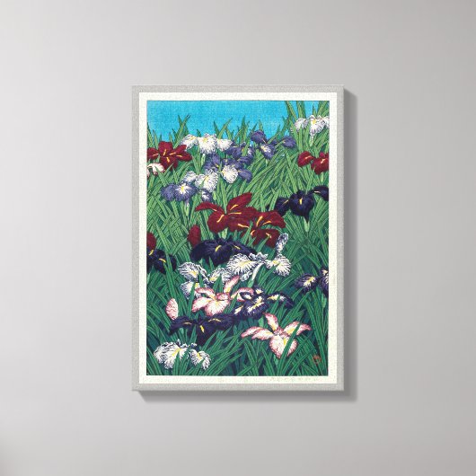 Toile 菖 蒲, Iris, Hasui Kawase, Woodcut (Recto)