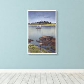 Toile 雨 の 荒 川, 川 巴 Pluie D'Été, Arakawa, Hasui Kawase (Insitu (Plancher de Bois))