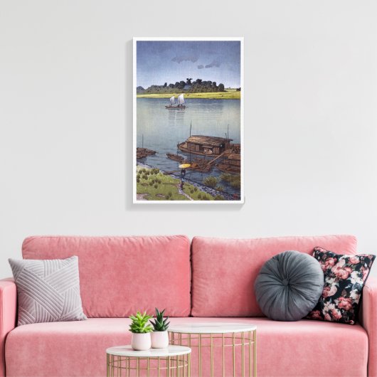 Toile 雨 の 荒 川, 川 巴 Pluie D'Été, Arakawa, Hasui Kawase (Insitu(Salon))