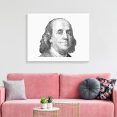 Toile 100 dollars, Benjamin Franklin (Insitu(Salon))