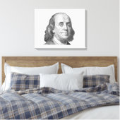 Toile 100 dollars, Benjamin Franklin (Insitu(Chambre))