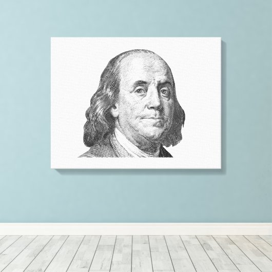 Toile 100 dollars, Benjamin Franklin (Insitu (Plancher de Bois))