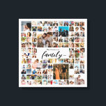 Toile 100 Photo Collage Custom Family Pictures<br><div class="desc">Turn your favorite photos into a stunning piece of wall art. This custom photo collage poster is the perfect way to tell your story, capturing a lifetime of memories in one beautiful display. With 100% personalization, you can easily upload your own photos and customize the text, fonts, and colors to...</div>