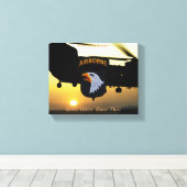 Toile 101e bataillon aéroporté d'aigle anciens combattan (Insitu (Plancher de Bois))