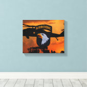 Toile 101e bataillon aéroporté d'aigle anciens combattan (Insitu (Plancher de Bois))