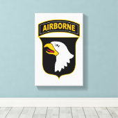 Toile 101e division aéroportée Vétéran militaire (Insitu (Plancher de Bois))