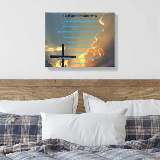 Toile 10 Commandements Wall Art (Insitu(Chambre))