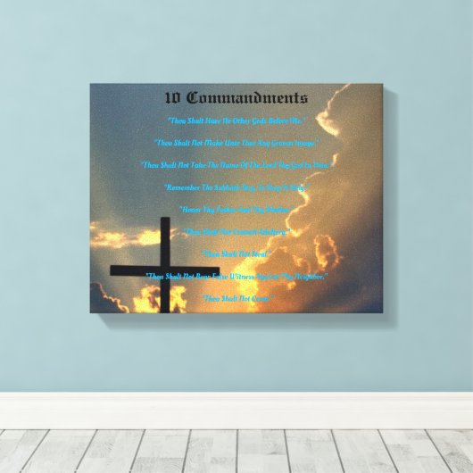 Toile 10 Commandements Wall Art (Insitu (Plancher de Bois))