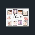 Toile 10 Photo Collage Love Family<br><div class="desc">10 modèle photo créé par vous peintures murales personnalisées - Toile Imprimer de Ricaso - ajoutez vos propres photos et texte à cette grande toile</div>
