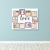 Toile 10 Photo Collage Love Family (Insitu (Plancher de Bois))