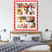 Toile 10 Photo Moderne Tendance Rouge Plaid Nom élégant (Insitu(Chambre))