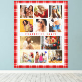 Toile 10 Photo Moderne Tendance Rouge Plaid Nom élégant (Insitu (Plancher de Bois))