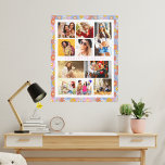 Toile 10 Photo Moderne Trendy Hippie Floral Nom élégant<br><div class="desc">10 Photo Modern Trendy Hippie Floral Stylish Name Canvas Art dispose de dix de vos photos préférées pour un do-it-yourself facile et rapide ajouter votre propre collage photo. Personnalisez avec votre nom et entouré d'un motif floral hippie rétro coloré. Fait un cadeau parfait pour Noël, anniversaires, fête des mères, soeurs,...</div>