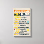 Toile 10 Things That Require Zero Talent (Recto)