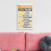 Toile 10 Things That Require Zero Talent (Insitu(Salon))