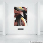 Toile 10x8" Tendance Art Abstrait Noir Blanc Poudre