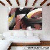 Toile 10x8" Tendance Art Abstrait Noir Blanc Poudre