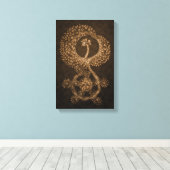 Toile 11 x 17 Bronze Phoenix Abstrait (Insitu (Plancher de Bois))
