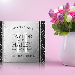 Toile 11ème anniversaire de Mariage en acier