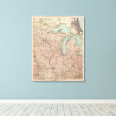 Toile 13435 Mich, Wis, Minn, Ia, Mo, Ill, Ind, Ky (Insitu (Plancher de Bois))