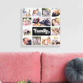 Toile 13 Photos Collage Famille Monogramme (Insitu(Salon))